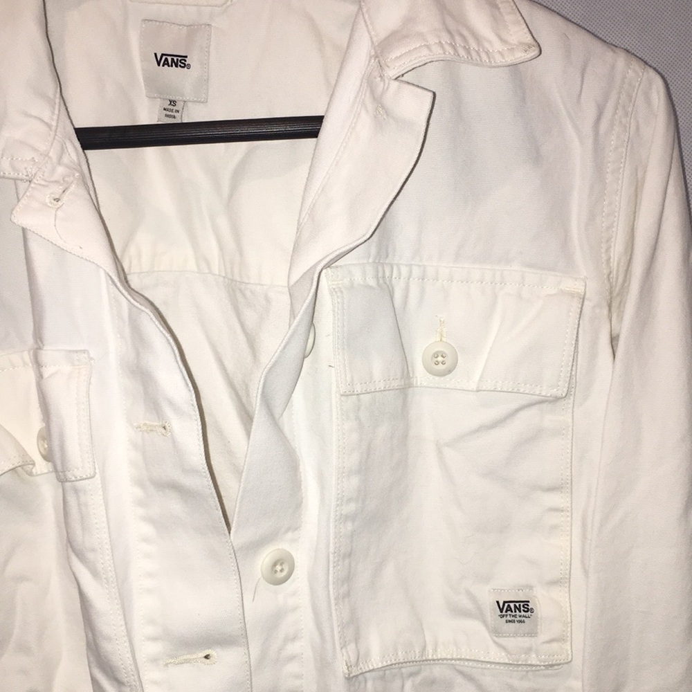 Vans White Denim Jacket | Size XS - Picture 2 of 5